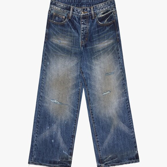 SILNT CHPTRS "Lab" Dark Vintage Ripped Jeans Sz 30 Streetwear Gift Ideas - Picture 2 of 4